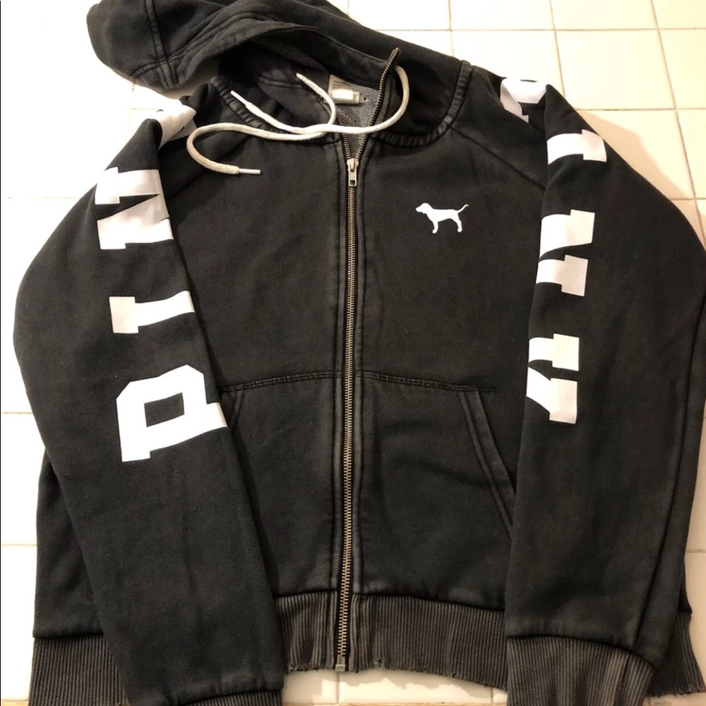 PINK Full Zip Hoodie Jacket Sweatshirt